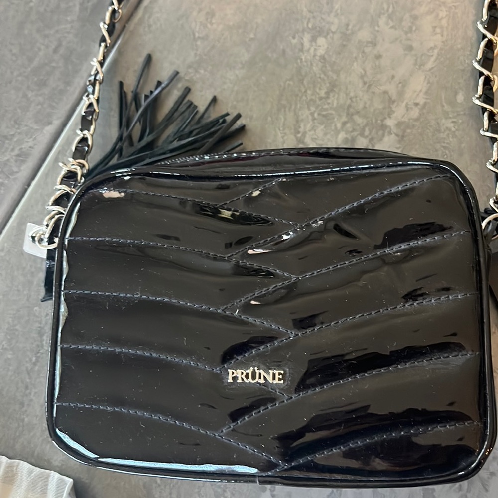 Prune black crossbody bag